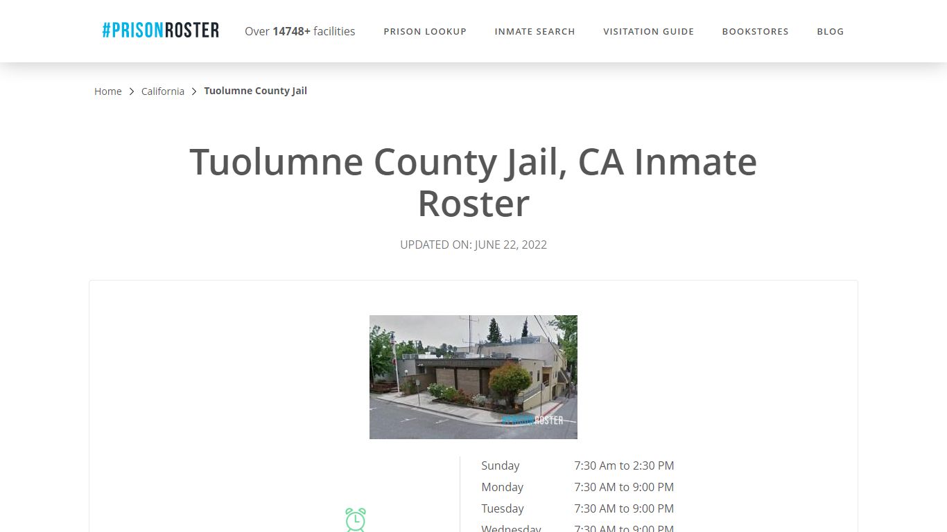 Tuolumne County Jail, CA Inmate Roster - Inmate Locator